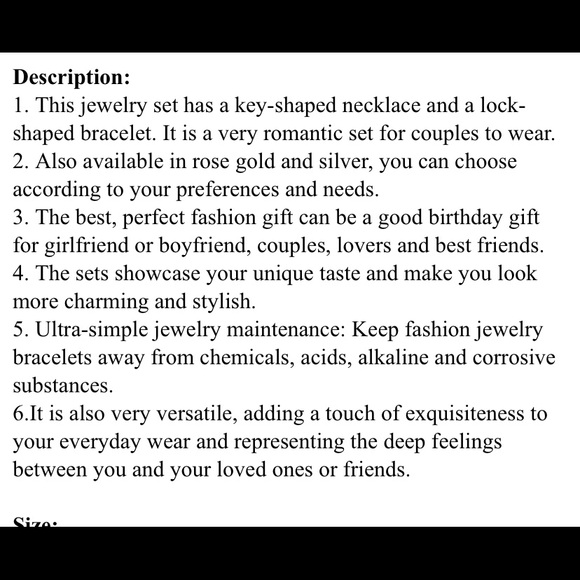 Key to my heart set. Titanium stainless steel…NWT - Picture 9 of 11